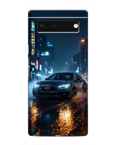 Чохол для Google Pixel 6 з картинкою «Нічне місто та Audi»