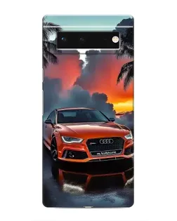 Чохол для Google Pixel 6 з картинкою «Audi — захід сонця»