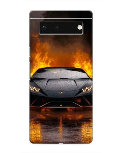 Чохол для Google Pixel 6 з картинкою «Lamborghini у вогні»