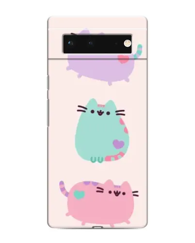 Чехол для Google Pixel 6 с картинкой «Pusheen трио»