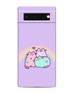 Чехол для Google Pixel 6 с картинкой «Радужные Пушины»