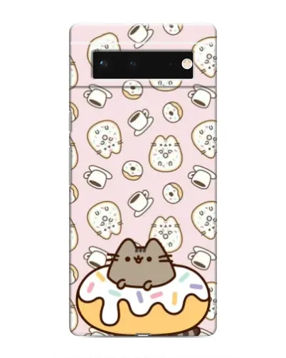 Чехол для Google Pixel 6 с картинкой «Пушин на пончике»