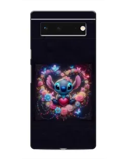 Чехол для Google Pixel 6 с картинкой «Stitch в цветах»
