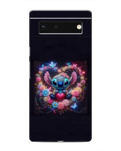 Чехол для Google Pixel 6 с картинкой «Stitch в цветах»