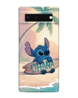 Чехол для Google Pixel 6 с картинкой «Стич на серфе»