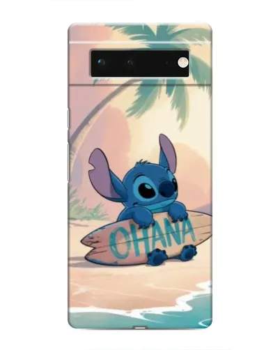 Чехол для Google Pixel 6 с картинкой «Стич на серфе»