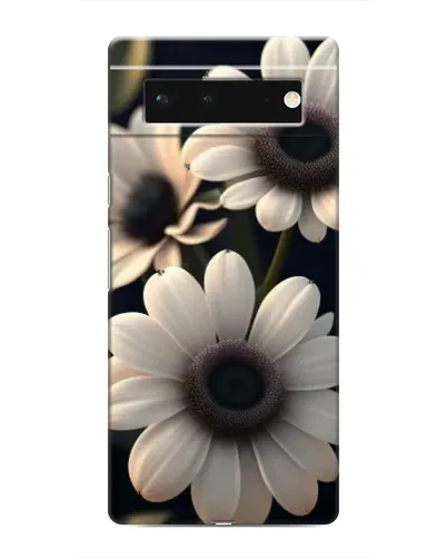 Чехол для Google Pixel 6 с картинкой «Белые маргаритки макро»