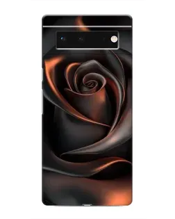 Чехол для Google Pixel 6 с картинкой «Шелковая черная роза»