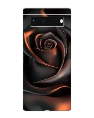 Чехол для Google Pixel 6 с картинкой «Шелковая черная роза»