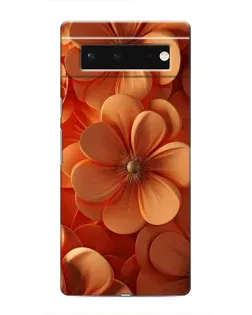 Чехол для Google Pixel 6 с картинкой «Оранжевый макро цветок»