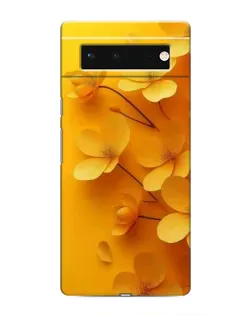 Чехол для Google Pixel 6 с картинкой «Золотые лепестки»