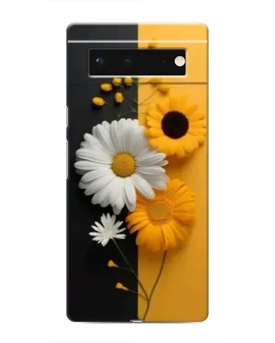 Чехол для Google Pixel 6 с картинкой «Подсолнух и ромашка»
