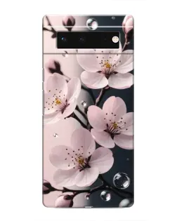 Чехол для Google Pixel 6 с картинкой «Нежная сакура и капли»