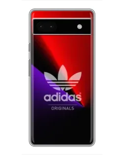 Чехол для Google Pixel 6a с картинкой «Adidas Red Neon»