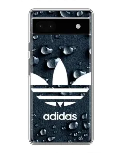Чехол для Google Pixel 6a с картинкой «Adidas Trefoil Blue»