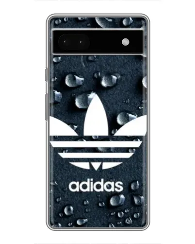 Чехол для Google Pixel 6a с картинкой «Adidas Trefoil Blue»