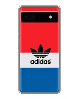 Чехол для Google Pixel 6a с картинкой «Ретро блоки Adidas»