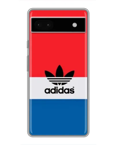 Чехол для Google Pixel 6a с картинкой «Ретро блоки Adidas»