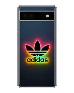 Чехол для Google Pixel 6a с картинкой «Неоновый Adidas»