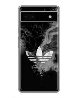 Чехол для Google Pixel 6a с картинкой «Абстрактный дым Adidas»