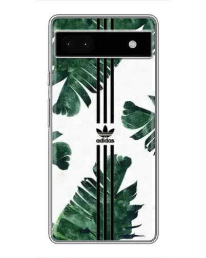 Чехол для Google Pixel 6a с картинкой «Пальмовые листья адидас»