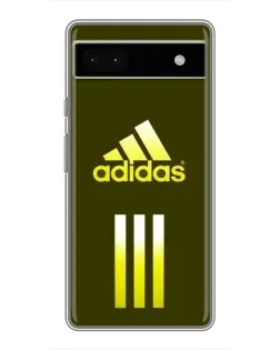 Чехол для Google Pixel 6a с картинкой «Оливковый градиент Adidas»