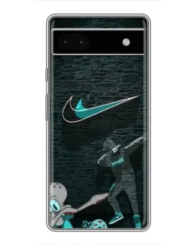 Чехол для Google Pixel 6a с картинкой «Спортивный арт Nike»