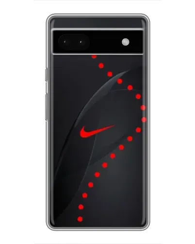 Чехол для Google Pixel 6a с картинкой «Абстрактный дизайн Nike»