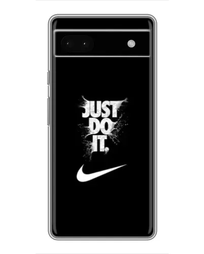 Чехол для Google Pixel 6a с картинкой «Текстовый принт Nike»