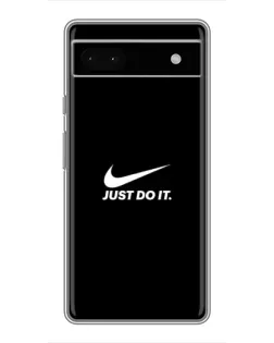 Чехол для Google Pixel 6a с картинкой «Минимализм от Nike»