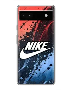 Чехол для Google Pixel 6a с картинкой «Градиентный принт Найк»