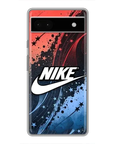 Чехол для Google Pixel 6a с картинкой «Градиентный принт Найк»