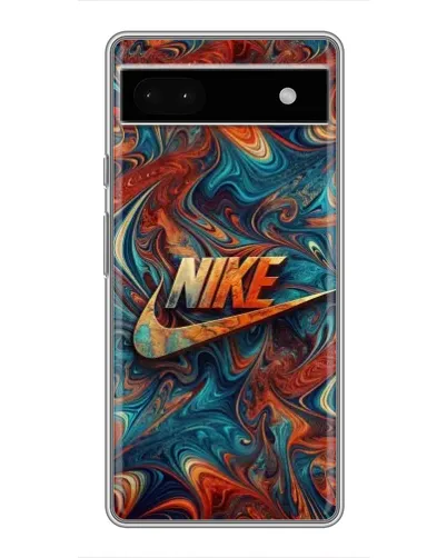 Чехол для Google Pixel 6a с картинкой «Nike в абстракции»