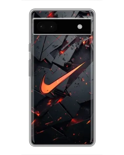 Чехол для Google Pixel 6a с картинкой «Nike — эффект разломов»