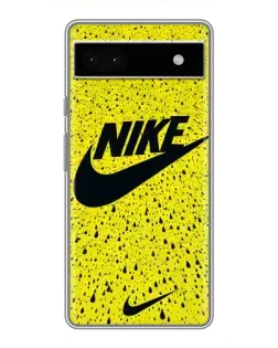 Чехол для Google Pixel 6a с картинкой «Желтый текстурный Nike»