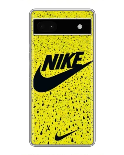Чехол для Google Pixel 6a с картинкой «Желтый текстурный Nike»