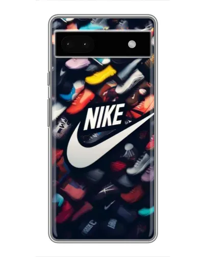Чехол для Google Pixel 6a с картинкой «Коллекция кроссовок Nike»