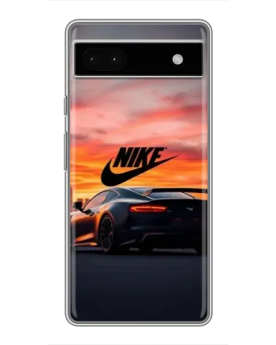 Чехол для Google Pixel 6a с картинкой «Nike и суперкар»