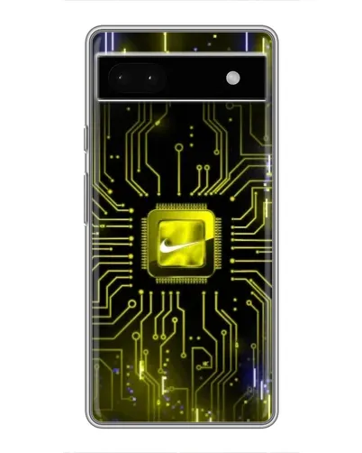 Чехол для Google Pixel 6a с картинкой «Nike — золотая искра»
