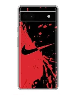 Чохол для Google Pixel 6a з картинкою «Червоні бризки Nike»