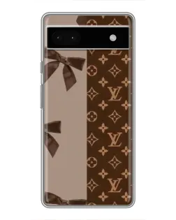 Чехол для Google Pixel 6a с картинкой «Louis Vuitton — банты»