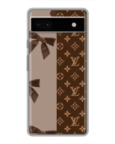 Чехол для Google Pixel 6a с картинкой «Louis Vuitton — банты»