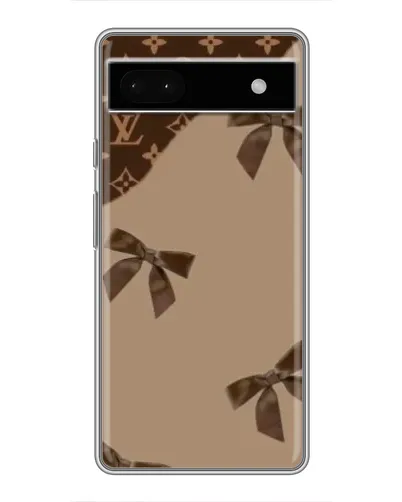 Чехол для Google Pixel 6a с картинкой «LV — кофейный атлас»