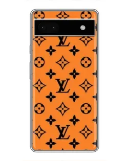 Чехол для Google Pixel 6a с картинкой «Оранжевый стиль LV»