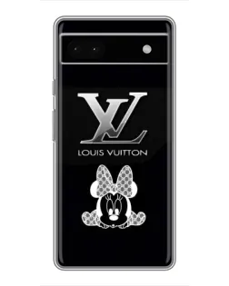 Чехол для Google Pixel 6a с картинкой «LV и Минни Маус»