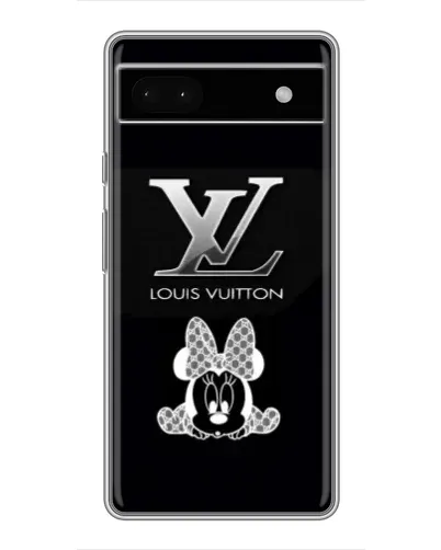 Чехол для Google Pixel 6a с картинкой «LV и Минни Маус»