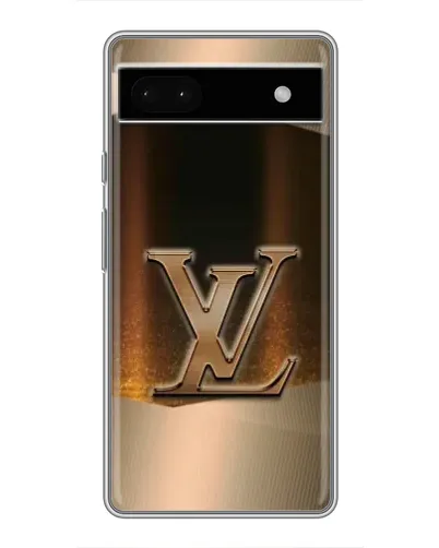 Чехол для Google Pixel 6a с картинкой «LV — золотое сияние»