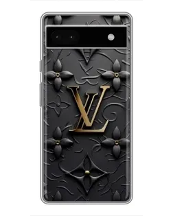 Чехол для Google Pixel 6a с картинкой «Кожаная текстура LV»