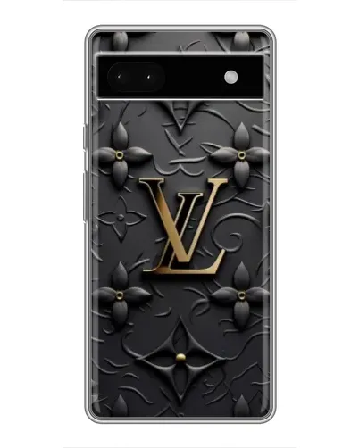 Чехол для Google Pixel 6a с картинкой «Кожаная текстура LV»