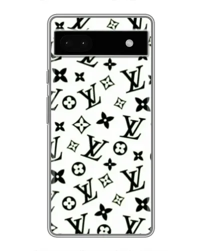 Чехол для Google Pixel 6a с картинкой «Монохромный хаос LV»